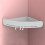 Étagère murale triangulaire en ABS 13,1x9,4x2,0 po gris 5
