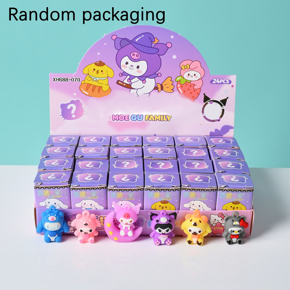 (24PCS/ONE BOX) 24pcs Surprise Blind Box Set,Candies & Animals, Random Styles in a Playset, Best for Christmas
