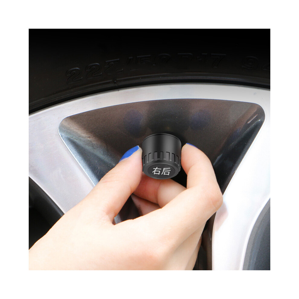 Wireless Tire Pressure Monitor With 4 External Tpms Sensors, Solar Usb Charging Alarm 9391332567523