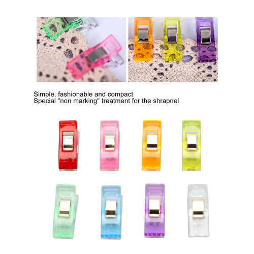 100PCS Clear Plastic Photo Clips, Flat Head, Mini Clothespins, 2.7x1 cm 2