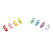 100PCS Clear Plastic Photo Clips, Flat Head, Mini Clothespins, 2.7x1 cm