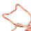 100 Stück katzenförmige Binderclips, Roségold, Metall 13
