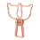 100 Stück katzenförmige Binderclips, Roségold, Metall 3