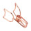 100 Stück katzenförmige Binderclips, Roségold, Metall 4