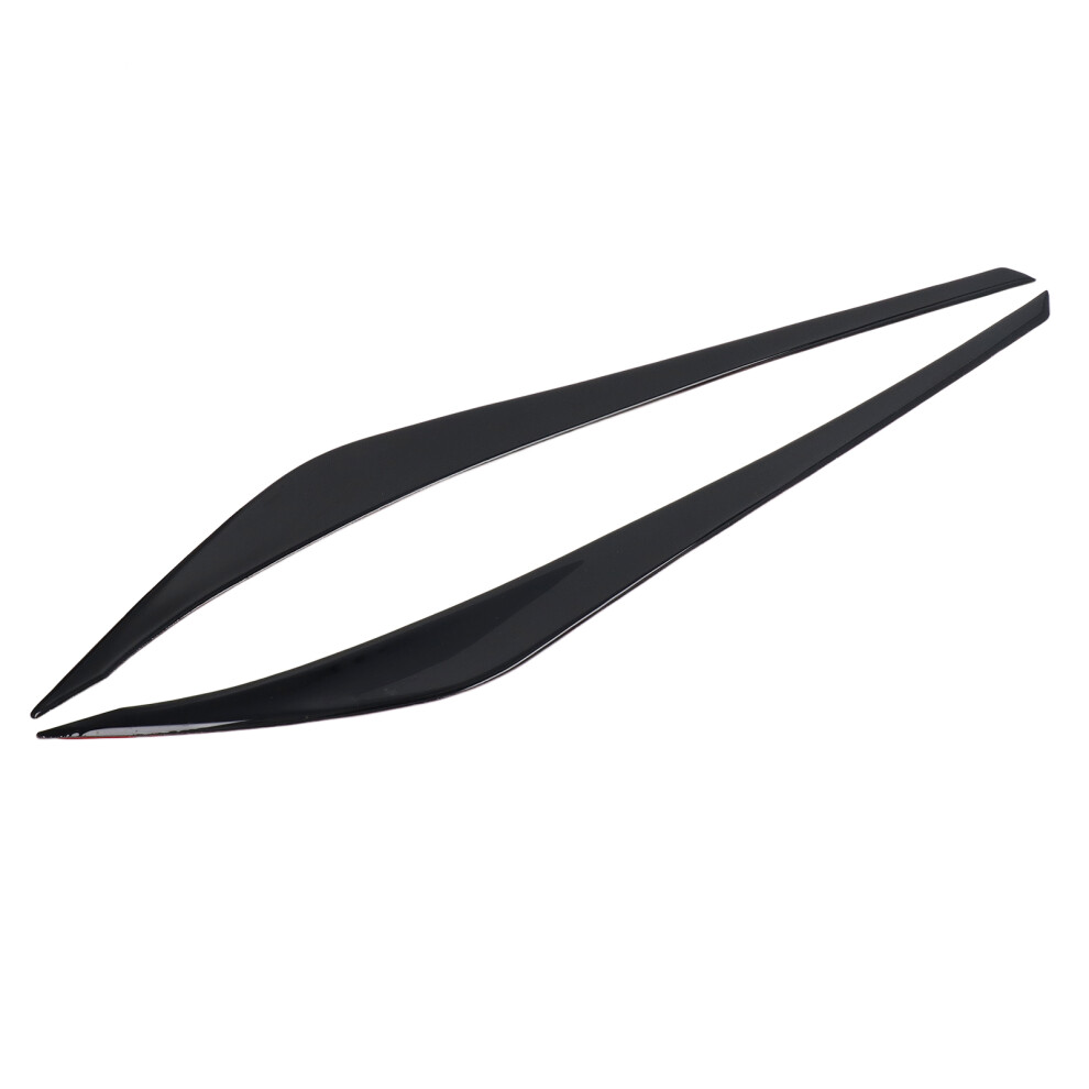 Sleek Headlight Eyebrow Set For Hyundai Elantra 2016Â2018 2 Pcs Black 7901332570649