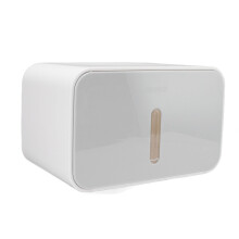 Stylish Grey Wall Mounted Toilet Paper Cover Simple Installation No Rust