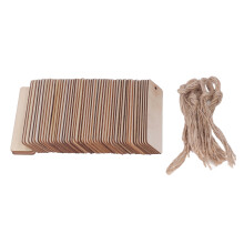 50 piezas marcadores de páginas de madera natural en blanco 4.7x1.3 pulgadas