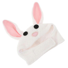 Cute Pet Hat Warmth Cosplay Pet Supplies White Bunny Ears Small Pets Owners 24x9x2cm 1Pc