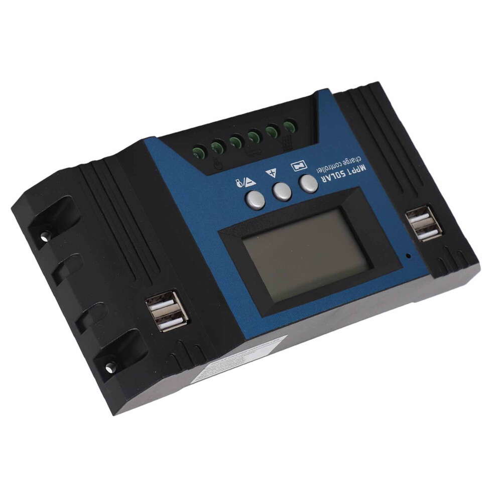 Solar Charge Regulator 40A 12V/24V System Lcd & 4 Usb Ports 7641332579173