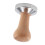 53 mm Kaffeetamper aus Buche mit flachem Boden 9