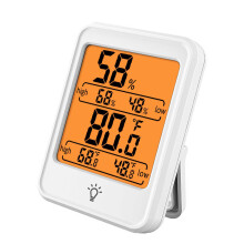 Digitales Thermometer-Hygrometer Weiß 80x59x23mm