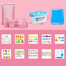 Kids Sand Toy Set with 39 Accessories, Pink, Educational & Hands-On