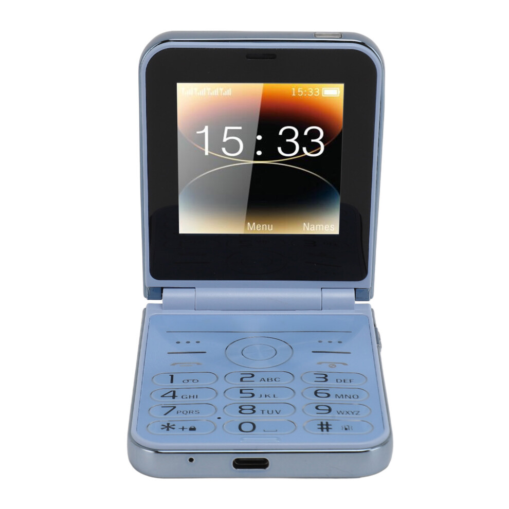 2G Senior Flip Phone 2.6" Screen 4 Card Slots Tooth Led Flashlight Blue 8721332583918