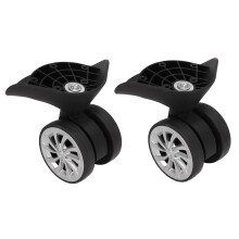 Nylon Kofferrollen Ersatzpaar - Schwarze Trolley-Räder, robust