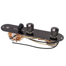 3-Wege-Eisen-Gitarren-Kontrollplatte, fertig verdrahtet, Schwarz