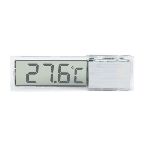Silbernes 3D-LCD-Aquarium-Thermometer 7x2cm 70mAh 1
