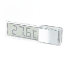Termómetro para acuario LCD 3D plateado 70mAh 7x2cm