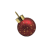(Red) LED Light Up Christmas Bauble Decoration - 12cm 1