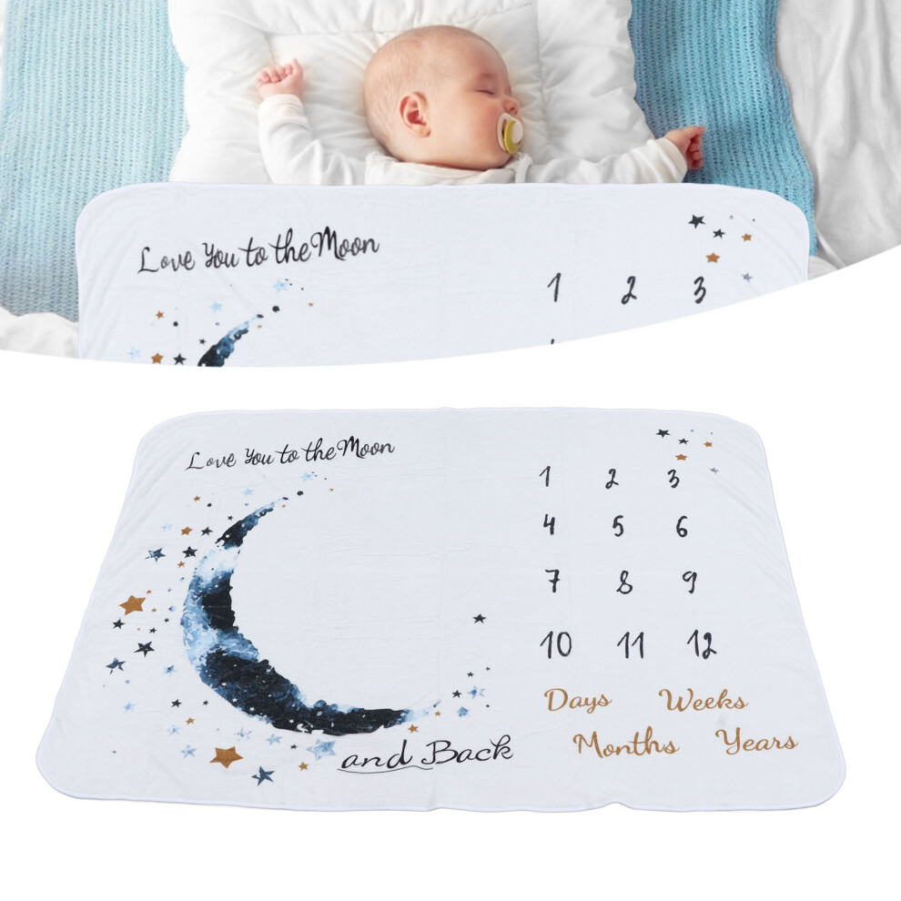 Infant Milestone Blanket with Frame Soft Skin Friendly Baby Photo Background