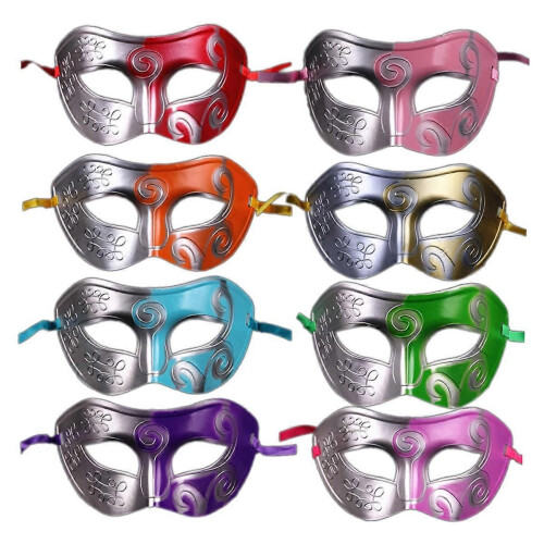 Máscara Veneciana De Media Cara En Negro – Elegante Y Ajustable Para Halloween, Carnaval, Fiestas De Máscaras Y Eventos De Gala