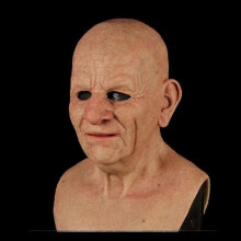 (F) Latex Realistic Mans Face Cover Mask Male Disguise Halloween Party Props_y(76%off)