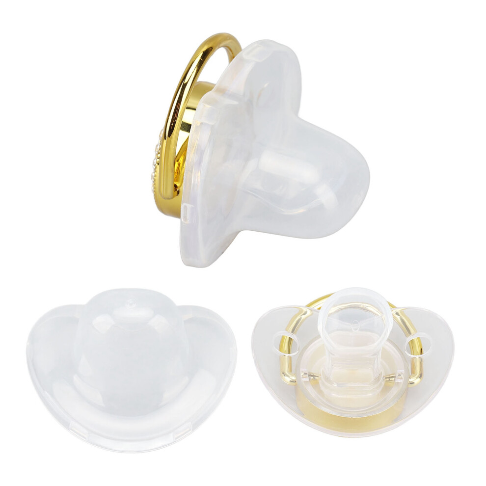 Ergonomic Baby Pacifier With Initials - Safe And Flexible Golden