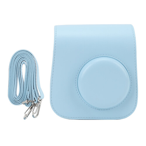 Vintage PU-Leder Kameratasche Mini7+ hellblau 2