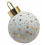 (White) LED Light Up Christmas Bauble Decoration - 15cm 1