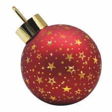 (Red) LED Light Up Christmas Bauble Decoration - 15cm