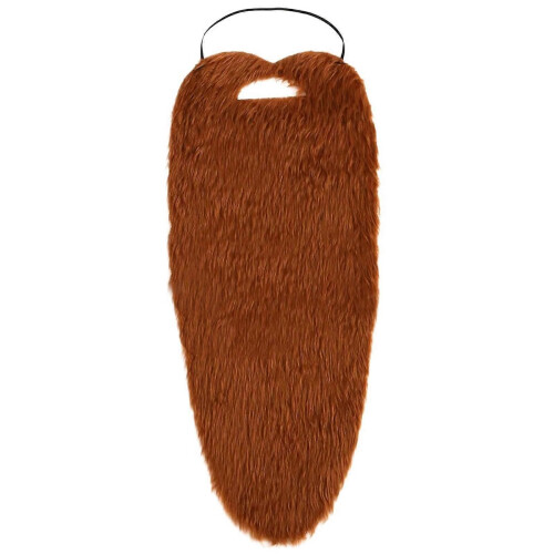 (Barbas rizadas marrones de 60 cm)Barbas postizas Bigote falso ...