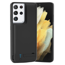 T21 Samsung S22 Ultra 5000mAh Battery Case w/ Stand