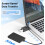 5-Port USB 3.0 Hub with SD TF Card Reader, USB Extender Adapter with Memory SD/Micro SD Card Reader(Silver) 5