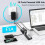 Powered USB Hub 2.0, 10-Port USB Hub USB Extender Splitter With Individual LED Indicator Light for PC(Black) 2