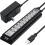 Powered USB Hub 2.0, 10-Port USB Hub USB Extender Splitter With Individual LED Indicator Light for PC(Black) 1