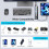 Powered USB Hub 2.0, 10-Port USB Hub USB Extender Splitter With Individual LED Indicator Light for PC(Black) 5
