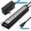 Powered USB Hub 2.0, 10-Port USB Hub USB Extender Splitter With Individual LED Indicator Light for PC(Black) 7