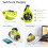 Rechargeable LED Torch, Multi-Functional Camping Light, Waterproof Outdoor Spotlight Searchlight(Green) 2