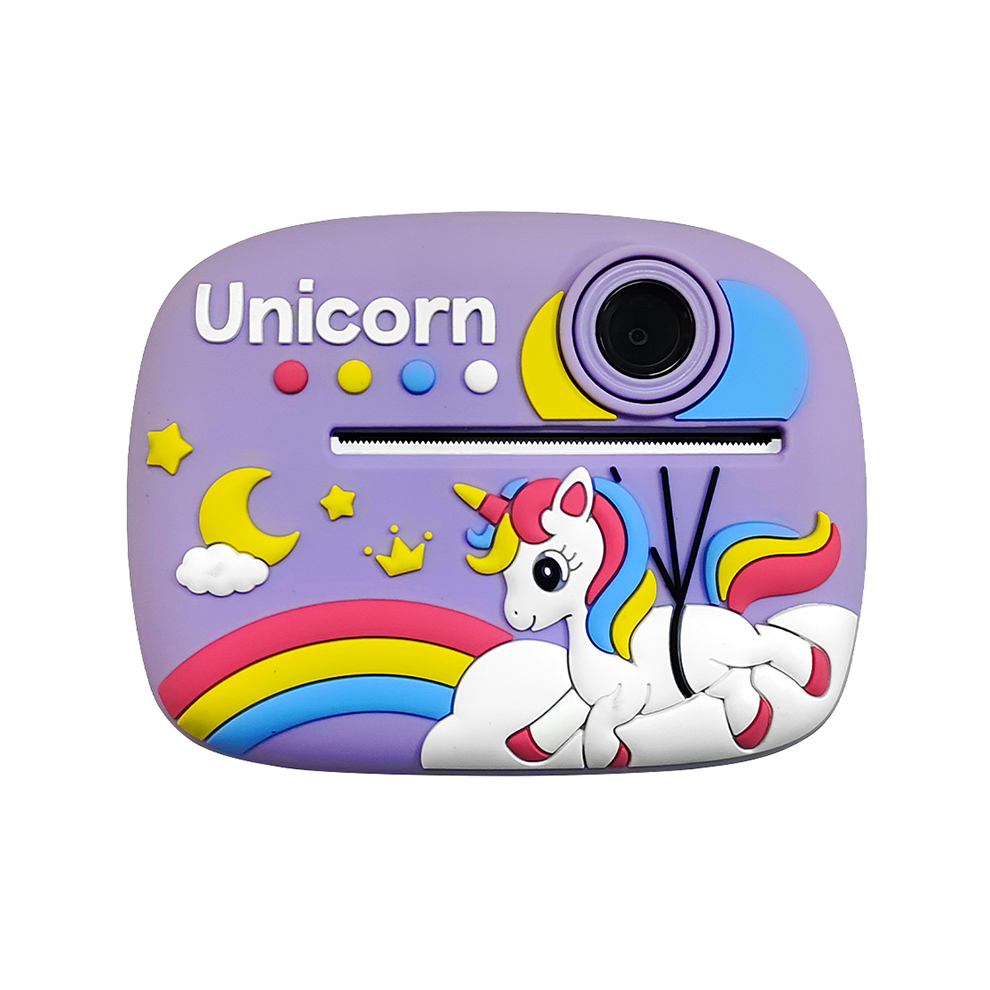 Photos - Other Toys Kids Camera D1 Instant Print 2400W HD Dual Lens 2.4 Inch Screen 1080P Video with Stickers and 32GB TF Card(Purple)