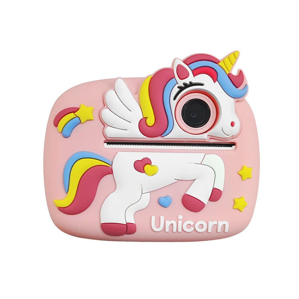 Photos - Other Toys Kids Camera D1 Instant Print 2400W HD Dual Lens 2.4 Inch Screen 1080P Video with Stickers and 32GB TF Card(Pink)