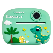 Kids Camera D1 Instant Print 2400W HD Dual Lens 2.4 Inch Screen 1080P Video with Stickers and 32GB TF Card(Green)