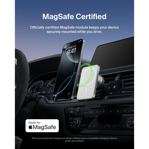 MagSafe Vent Mount Pro MagSafe iPhone Mount For Car - Silver(White) 1