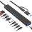 11 in 1 USB C Hub USB Hub 3.0 with SD Card Reader,  USB Extender with Memory SD/Micro SD Card Reader(Black) 1