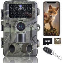 Trail Camera WiFi, 24MP 1080P Game Camera with Night Vision Motion Activated Waterproof(Grey)
