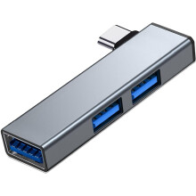 Aluminium USB C Hub - 3 Port USB 3.0 Hub, Portable USB Extension for Tablet & Laptop(Silver)