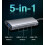 USB C Hub 5Gbps,Laptop Docking Station with 3 5Gbps USB-C Data, 1 5Gbps USB-A,and 1 PD 60W Comptible(Gray) 2