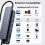 MacBook Adapter Multiport USB c hub multiport Adapter MacBook USB Adapter USB hub USB c 7 in 1 usbc (Gray) 6