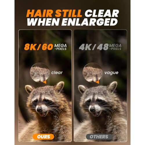 Game Camera WiFi 60MP/8k with No Glow Night Vision Waterproof,0.05s Trigger Motion Activated (Brown) 1