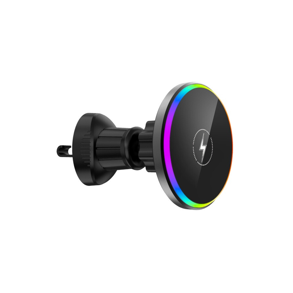 15W Car Mount Charger, Universal Phone Magnetic Wireless Car Charger Mount Wireless Fast Charging (Black) Black 6976918073570