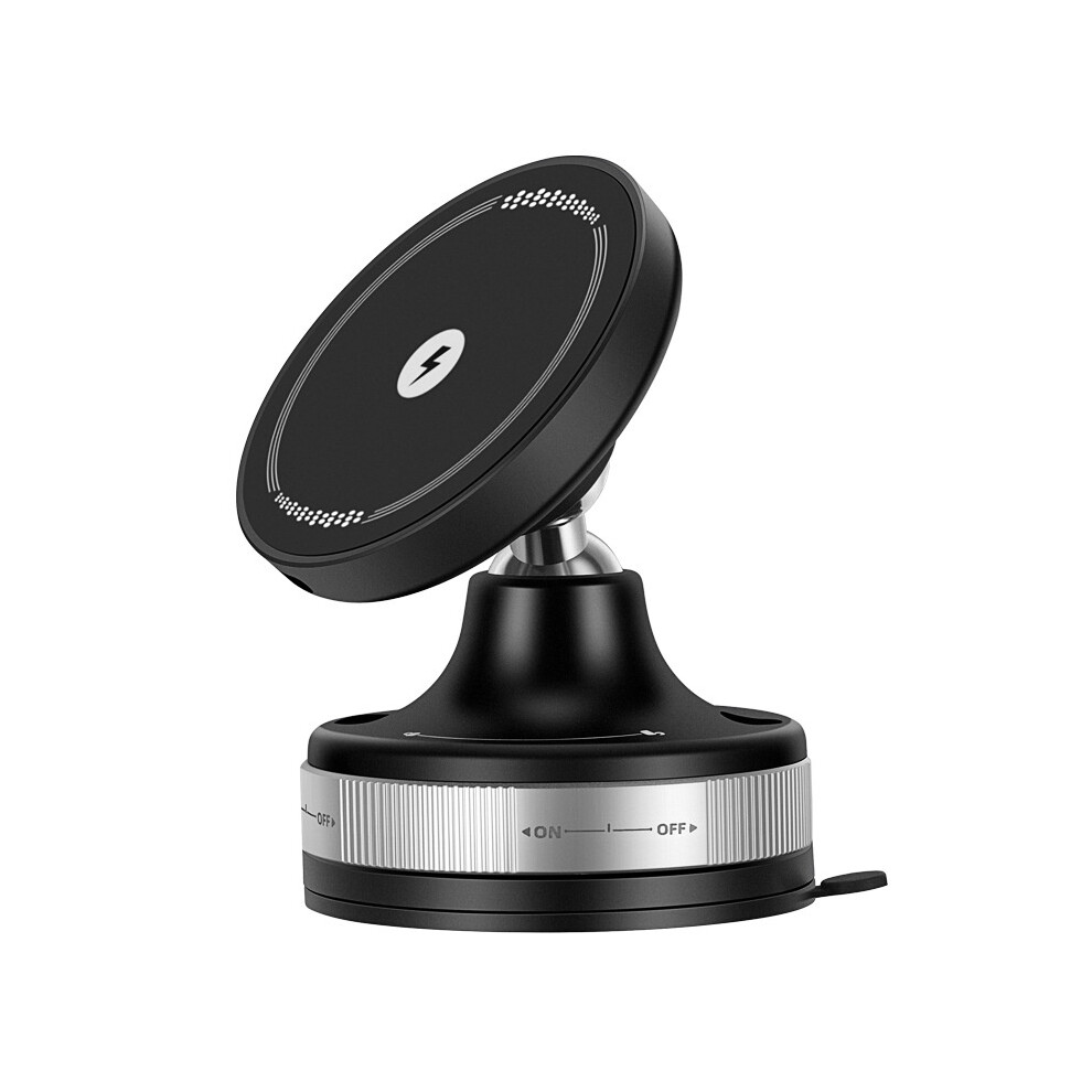 Upgraded Vacuum Magnetic Car Phone Holder 360 Adjustable Suction Cup Phone Mount(Black) Black 6976918073693