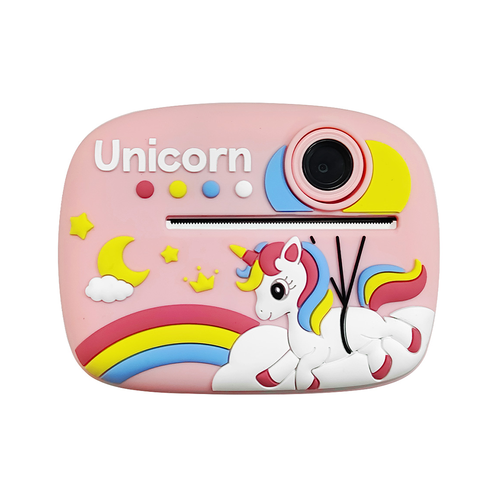 Photos - Other Toys Kids Camera D1 Instant Print 2400W HD Dual Lens 2.4 Inch Screen 1080P Video with Stickers and 32GB TF Card(Pink)